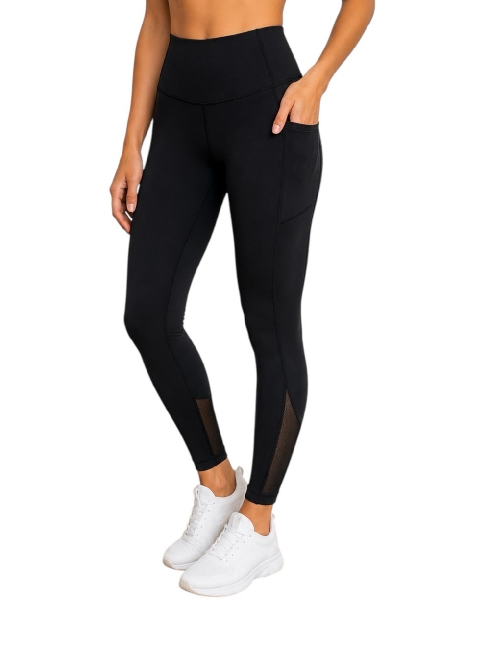 🌺 Endeavor Black High Rise Mesh Pocket Compression Leggings XS